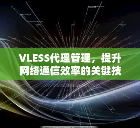 VLESS代理管理,提升网络通信效率的关键技术 VLESS代理管理,提升网络通信效率的关键技术