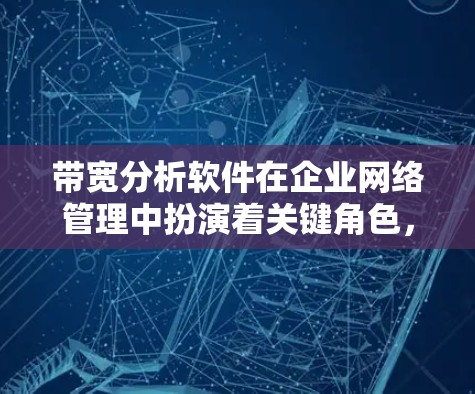 带宽分析软件在企业网络管理中扮演着关键角色,帮助监控和优化网络性能。以下是对该软件的详细分析 带宽分析软件在企业网络管理中扮演着关键角色,帮助监控和优化网络性能。以下是对该软件的详细分析