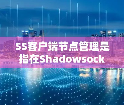 SS客户端节点管理是指在Shadowsocks（SS）客户端中对节点进行的各种操作，包括添加、删除、修改节点配置、监控节点状态、性能优化、节点更新以及权限管理等。以下是对这些方面的详细分步说明