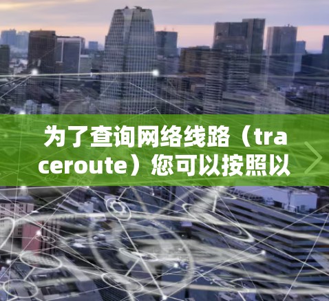 为了查询网络线路(traceroute)您可以按照以下步骤操作 为了查询网络线路(traceroute)您可以按照以下步骤操作